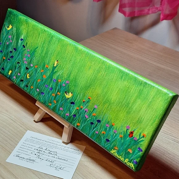 "In Bloom" Hand-painted Canvas - Picture 7 of 14